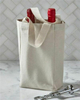 Custom Logo Reusable Wine Bags Cotton Canvas Wine Tote Bag for Bottle