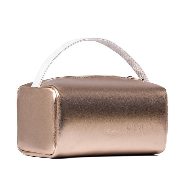 Small Cosmetic Hand Bag For Kids Girls Lady Waterproof PU Leather Travel Makeup Toiletry Bag