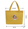 Large canvas tote bag with zipper recycled eco friendly cotton canvas tote bag for men women