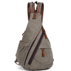 Good quality unisex sling bag chest shoulder backpack custom cotton canvas crossbody bag for men women