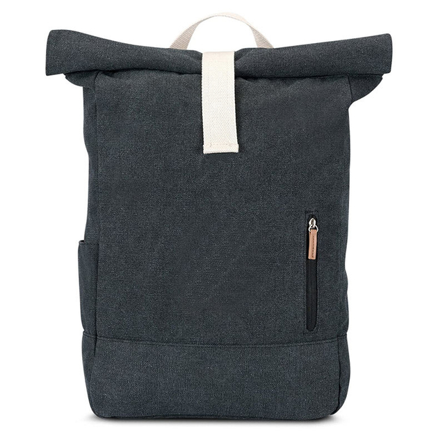 Durable anthracite vintage 20L rucksack roll top daypack eco PVC free men roll up canvas backpack custom