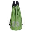 2 Layers Fabric Drawstring Mesh Backpack Custom Logo Basketball Gym Football Bag Custom Holder Two Balls