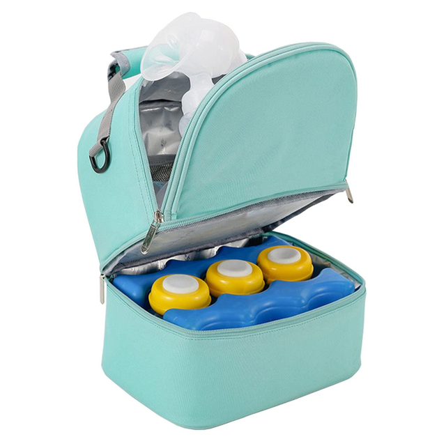 Personalized Double Layer Thermal Insulation Ice Pack Storage Cooler Backpack Outdoor Bottle Breastmilk Cooler Bag