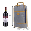 Crossbody portable custom thermal champagne wine tote bag shoulder insulated waterproof 2 bottle wine cooler bag