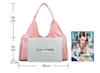Custom Pink Women Sport Dance Duffle Gym Sport Bags Waterproof Lady Tote Carry-on Yoga Duffel Travel Bag