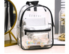 Transparent Backpack Multi-pockets Bookbag Clear PVC See Through Outdoor Small Daypack Kids Girls Mini Backpacks