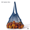 eco friendly reusable cotton mesh grocery shopping bag for vegetables see through washable produce net bag with long handle