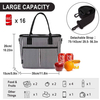 Water Resistant Large Insulated Leak-Proof Lunch Box Reusable Lunch Tote Cooler Bag for Women with Shoulder Strap
