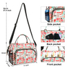 Insulated Reusable Women Cute Lunch Cooler Bag Leak Proof Tote Bag with Shoulder Strap for Work, School, Office, Picnic, Beach