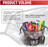 Customize travel camping fish food insulation bags picnic camo drinks can insulated soft cooler bag with tote strap