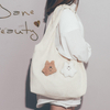 2022 New Customized Embroidered Shopping Bags for Women Designer Handbags Open Oversize Clutch Purse Corduroy Tote Bag