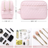 Pink Custom Personal Logo Make Up Organizer Waterproof Zipper Cosmetic Organizer Toiletry Makeup Bag With Handle For Women