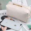 Promotional Waterproof Zipper Cosmetic Bags Travel PU Leather Makeup Bag Custom Toiletry Organizer Make Up Holder For Women