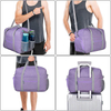 Purple Women Lightweight Waterproof Travel Luggage Duffel Bag Sports Gym Weekend Bags With Shoe Compartment