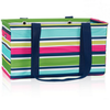 Large Canvas Collapsible Preppy Pop Utility Tote Organizer