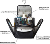 Multifunctional Large Travel Brown Custom Makeup Storage Zipper Toiletries Organizer PU Leather Cosmetic Bag Toiletry Bags