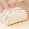 Travel Women Beauty PU Leather Custom Color Private Label Logo Cosmetic Bag Make Up Toiletry Organizer Makeup Zipper Bags