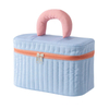 New Designer Young Woman Puffy Travel Cosmet Bags High Quality Quilting Polyester Fabric Makeup And Cosmetic Bag