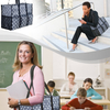 Custom Woven Logo Large Capacity Teacher Bag with Pockets And Mesh Pockets inside for Women
