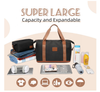 Portable Carry-on Men Gym Sport Bag with Toiletry Dopp Kit Pouch Nylon Waterproof Durable Expandable Tote Sports Gym Bag