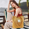 New Design Portable Carry on Shoulder Shopping Corduroy Bags for Women Customized Logo Cheap Corduroy Tote Bag