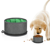 Pet travel bowl Fold pet bowl non-slip Canvas bag Outdoor pet portable dog bowl Food
