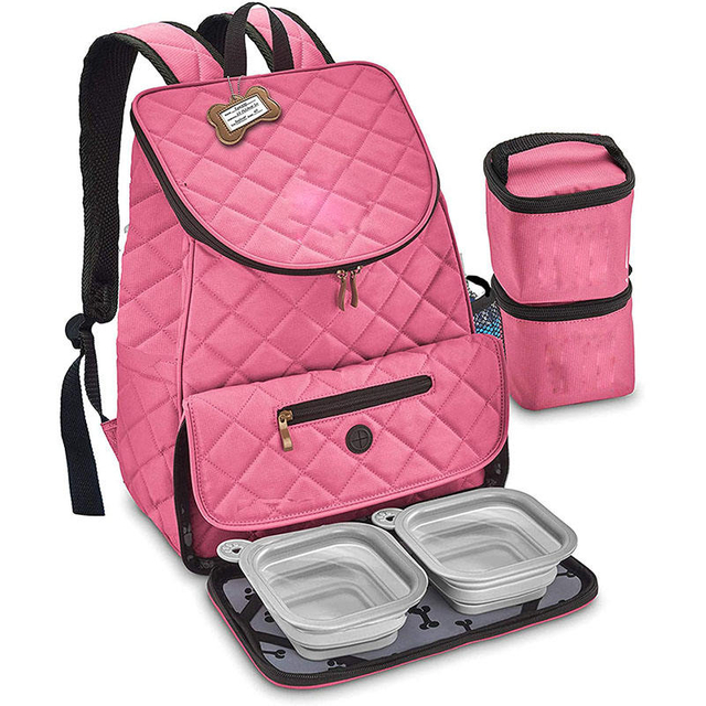 Pet Carrier Backpack Carrying Dog Food Pouch Luxury Quilted Dog Carrier Bag Airline Approved Pet Supplies Backpack