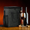 Portable 6 Bottles Wine Carrier Wine Tote Bag with Cooler with Corkscrew Opener for Beach Travel Picnic