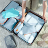 Stock Travel Luggage Organizer Bag 8 Pcs Wholesale Set Magic Reusable Cube Pack Mesh Packing Cubes Custom Travel Accessories