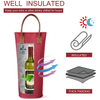 Custom Beer Wine Bottle Carrier Cooler Tote Thermal Insulated Cooler Bag 1Bottle Red Wine Bags