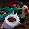 RPET eco Colorful fruit vegetable storage reusable rpet mesh drawstring packing bag
