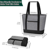 Reusable Picnic Shopping Grocery Cooler Bag Large Capacity Picnic Beach Cans Tote Bag