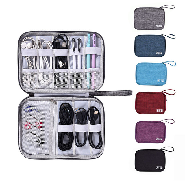 Multifunctional Travel Digital Accessories Storage Portable Data Cable Organizer Bag