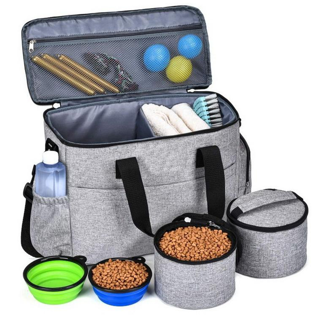 Custom Waterproof Camping Picnic Pet Food Storage Organizer Backpack Carrier Travel Bag Dog