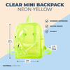 Stylish Neon Transparent PVC Shoulders Bag Daily Mini Fashion Backpack For Shopping Traveling Sport
