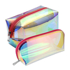 Trendy Girls Iridescent TPU Makeup Pouch Women Small Lightweight Clear Holographic TPU Laser Effect Rainbow Cosmetic Bag