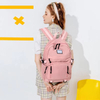Custom Pink Color School Backpack with Logo Women Girls Travel Laptop Backpack Lightweight Casual Daypack