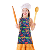 Adjustable Dinosaur Kids Apron with Pocket for Home Cooking Baking Painting