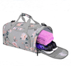 High Quality Outdoor Promotional Sports Storage Gym Duffel Bag Fashion Printing Shoes Compartment Overnight Tote Bag