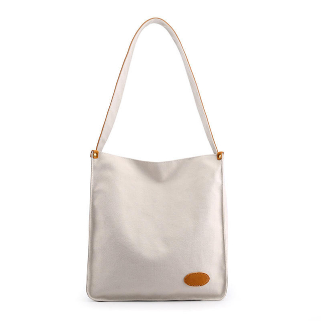 Big Capacity Vintage Cotton Canvas Shoulder Handbags Shopping Bag for Women