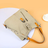 Wholesale Double-Duty Convertible 16oz Canvas Tote Bags Backpack Women Shoulder Handbag with External Pockets cheap wholesale