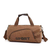 Custom Logo Canvas Sports Gym Duffle Bag for Men 15 Inch Weekender Shoulder Duffel Bag Travel Overnight Carry on Bag