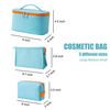 New Arrival Leather Cosmetic Bag Water Resistant Make Up Brush Bag Mens PU Leather Toiletry Bag Set for Travel