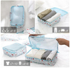 Wholesale Custom Sublimation Printing Light Weight Polyester Travel Suitcase Organizer Pouch Luggage Compression Packing Cubes