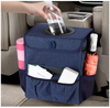Custom Color Foldable Waterproof Trunk Organizer Seat Back Trash Bin Hanging Car Garbage Can Holder Organizer Bag with Lid