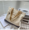 Stylish Canvas Tote Bag with An External Pocket Daily Essentials Branded Inspired Cotton Bags with Custom Printed Logo