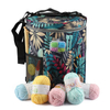 Custom Printed Polyester Wool Yarn Storage Bag Knitting Needles Crochet Hook Organizer