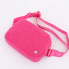 Tailored Compact Teddy Wool Fitness Belt Bag Soft Sherpa Waist Bag for Women Suitable for Outdoor Activities Can Be Worn As A Crossbody Bag Or Fuzzy Fanny Pack