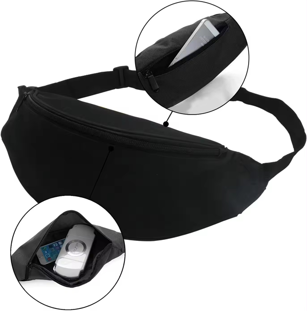 Unisex Fanny Pack for Women Men Fashion Sporty Multi-purpose 2-Zipper Waist Belt Bag Fanny Pack Waist Bag Adjustable Strap