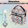 Eco Friendly 3 Pockets Insulated Can Holder Thermal Printing Cooler Collapsible Bottle Breastmilk Cooler Bag for Baby